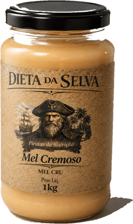 Pote de 1kg do Mel Cremoso da Selva